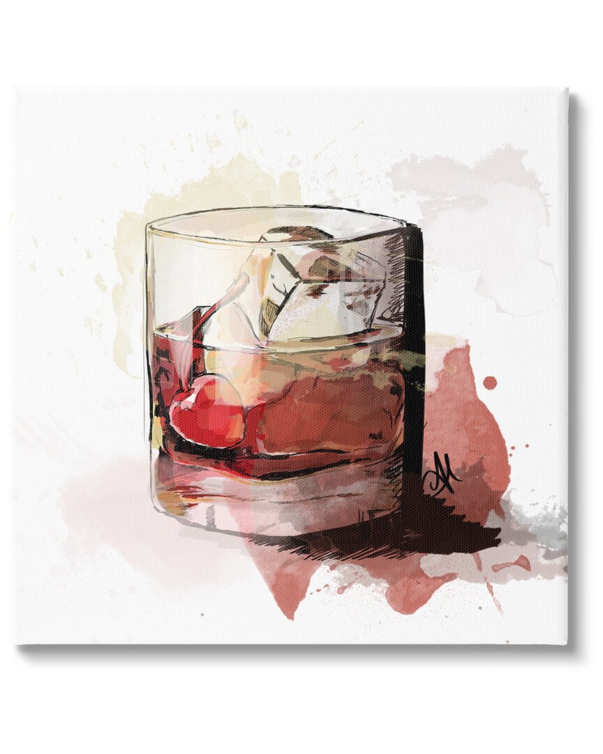 Shop Stupell Cherry Liquor Cocktail Glass Canvas Wall Art By Alison Petrie