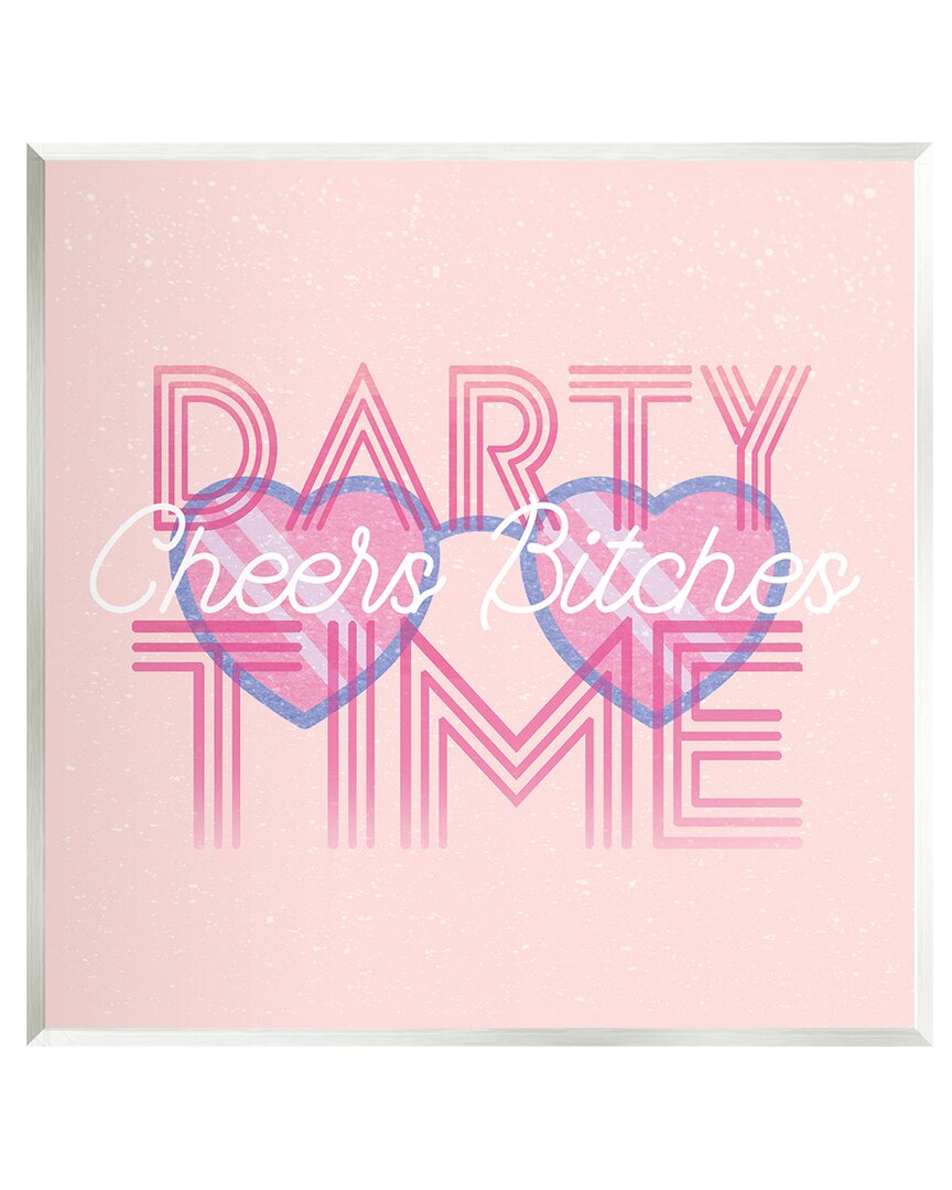 Shop Stupell Cheers Party Time Pink Phrase Wall Plaque Wall Art By Lil' Rue