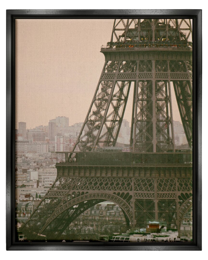 Stupell Eiffel Tower Paris Skyline Framed Floater Canvas Wall Art By Carina Okula