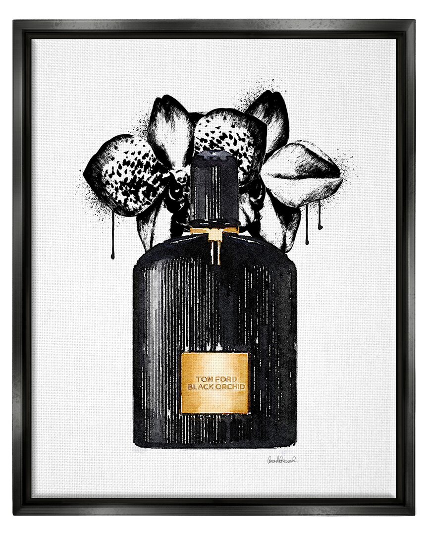 Stupell Glam Perfume Urban Drip Framed Floater Canvas Wall Art By Amanda Greenwood