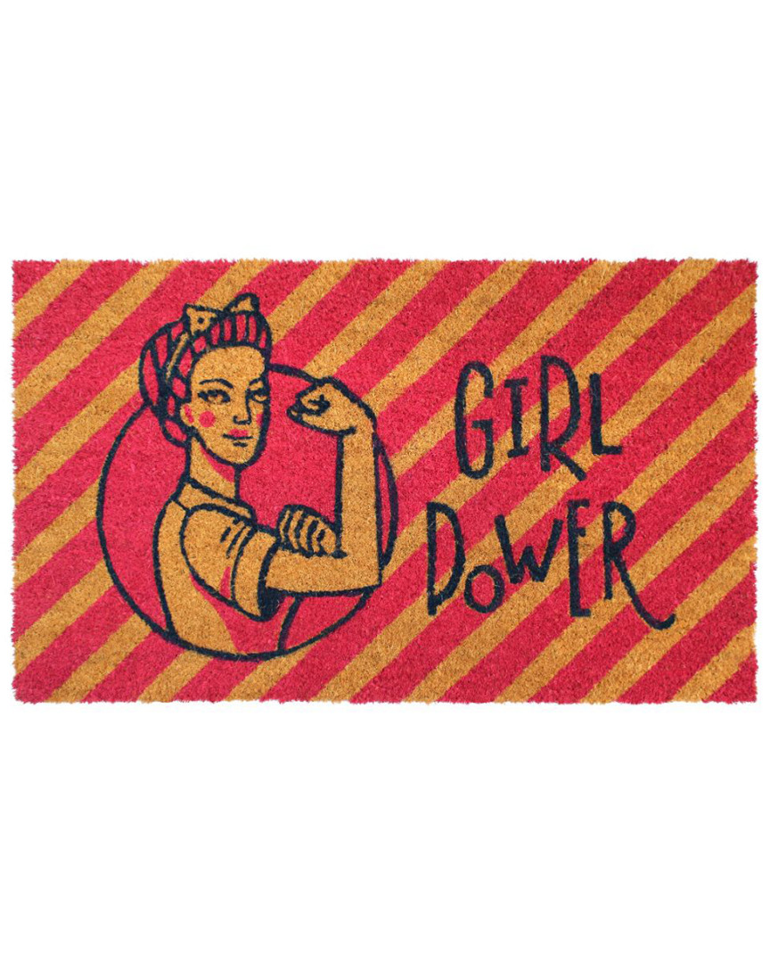 Master Weave Girl Power Coir Doormat