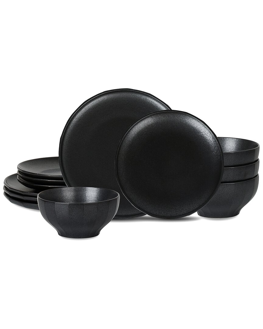 Stone Lain Rio 12pc Dinnerware Set In Black