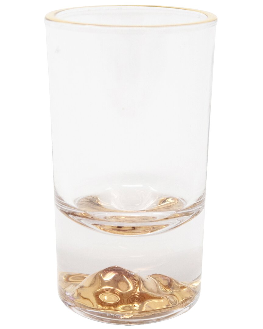 Vivience Set Of 6 Liquor Glasses With Rim & Reflection Base