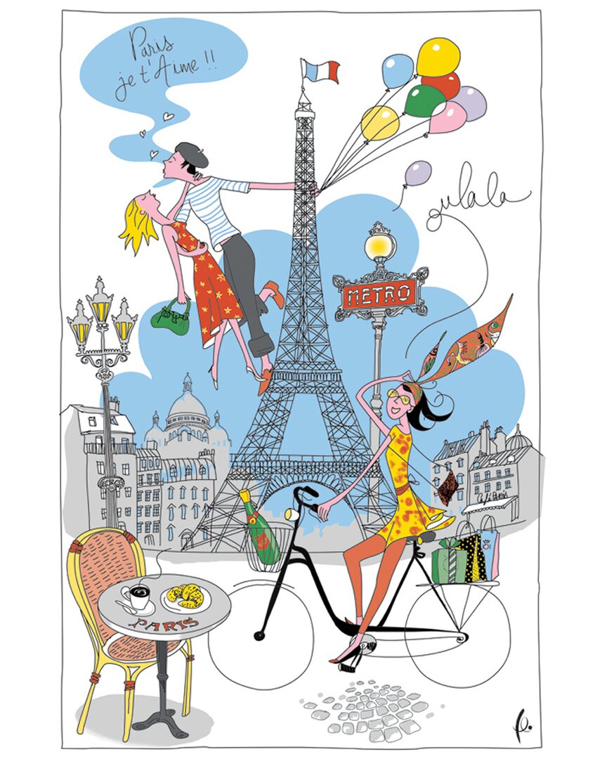 Torchons & Bouchons Torchons Et Bouchons Paris Girl Tea Towels (set Of 2)