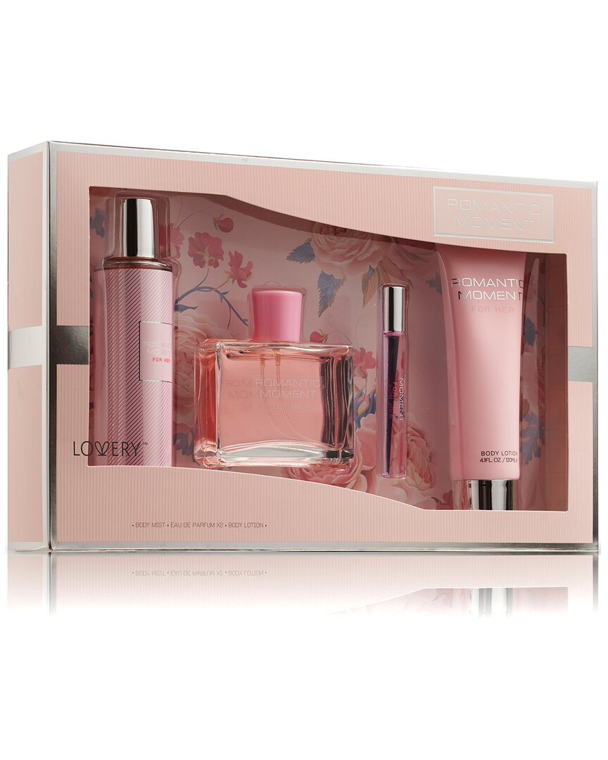 Shop Lovery Romantic Moment 4pc Signature Beauty Aromatherapy Gift Set In Pink