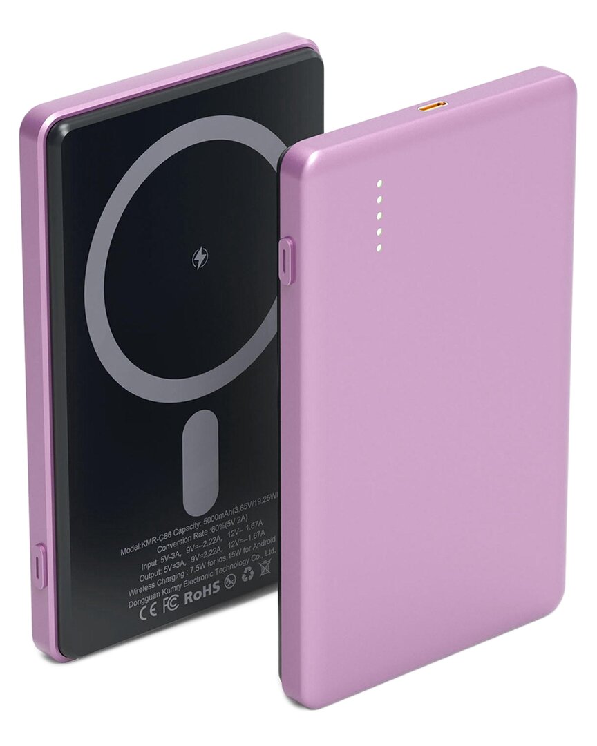 Fresh Fab Finds 2-in-1 Pink Magsafe Wireless Power Bank