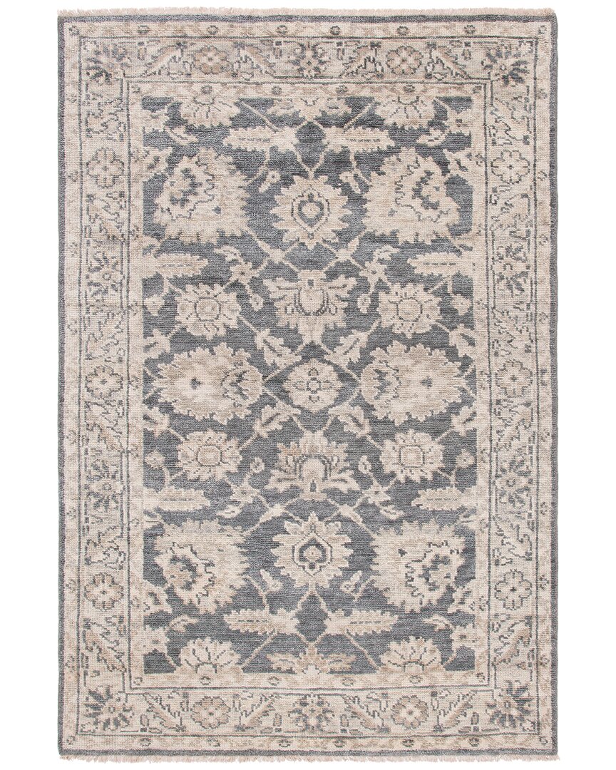 Safavieh Samarkand Hand Knotted Wool Rug In Dark Grey