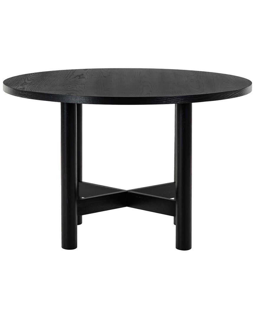Safavieh Couture Ruthanne Round Wood 47 Dining Table In Black