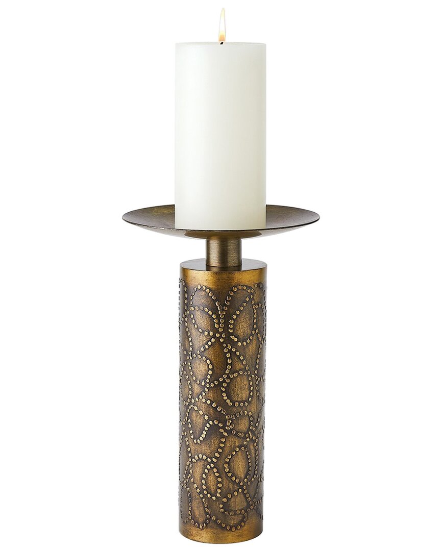 Global Views Paten Candle Holder In Brass