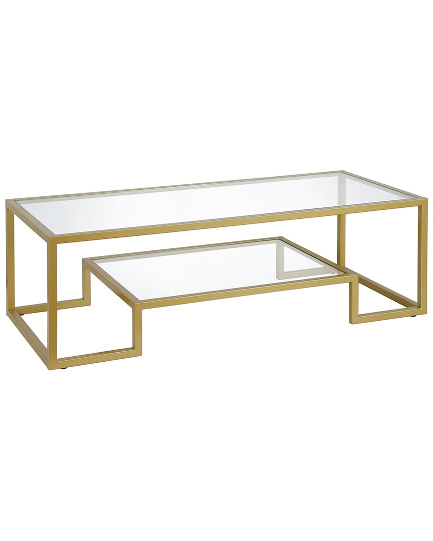 Abraham + Ivy Athena 54in Brass Finish Coffee Table In Gold