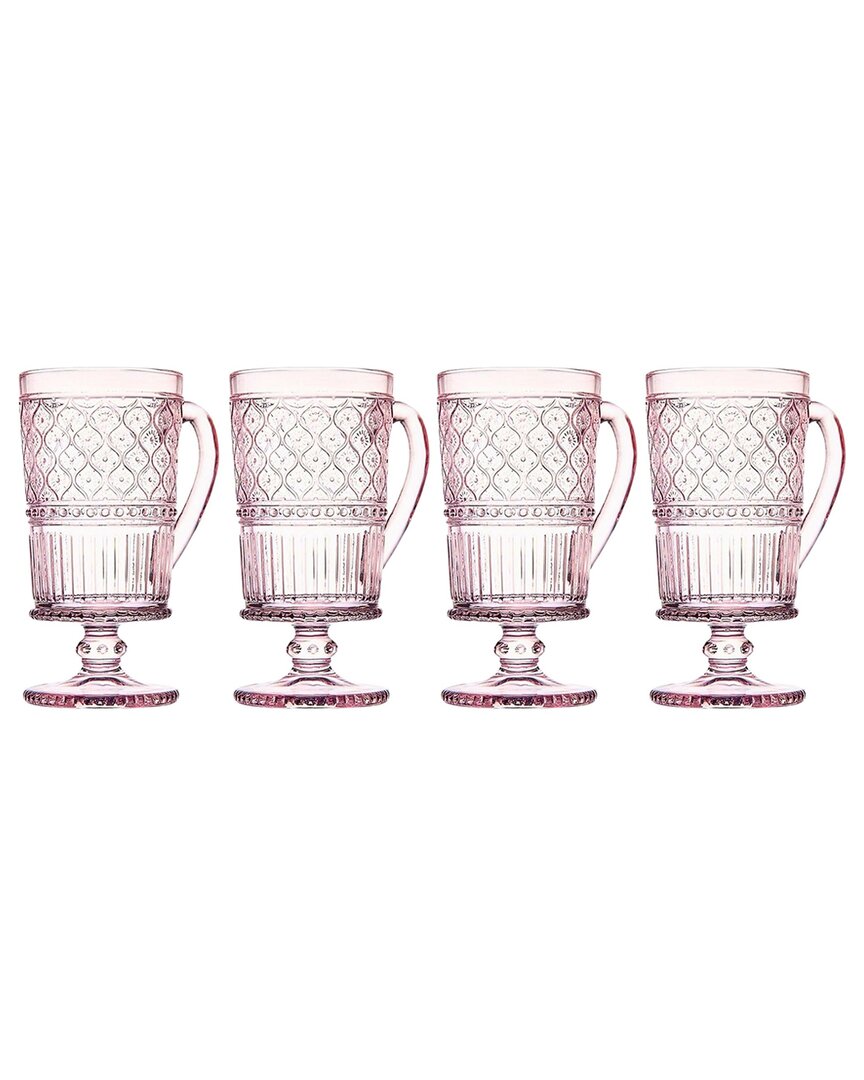 Godinger Claro Footed Mug, Set Of 4