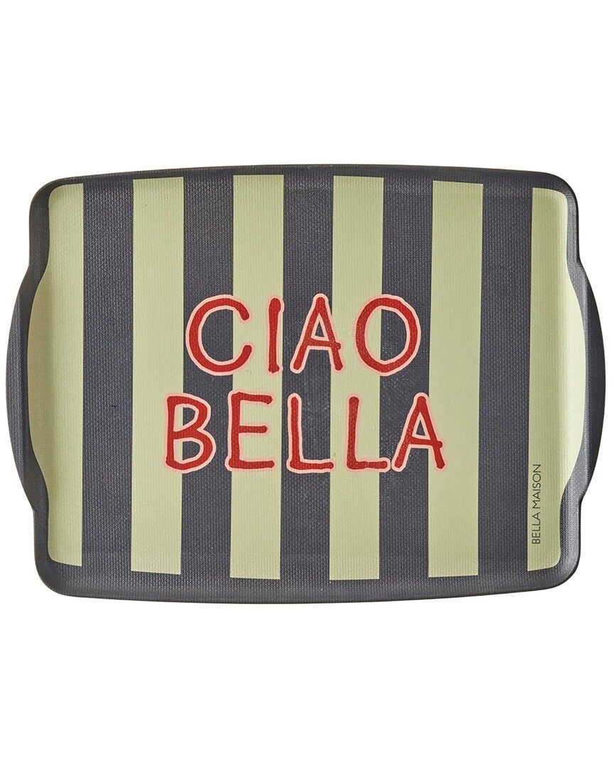 Bella Maison Line Striped 'ciao Bella' Melamine Serving Tray