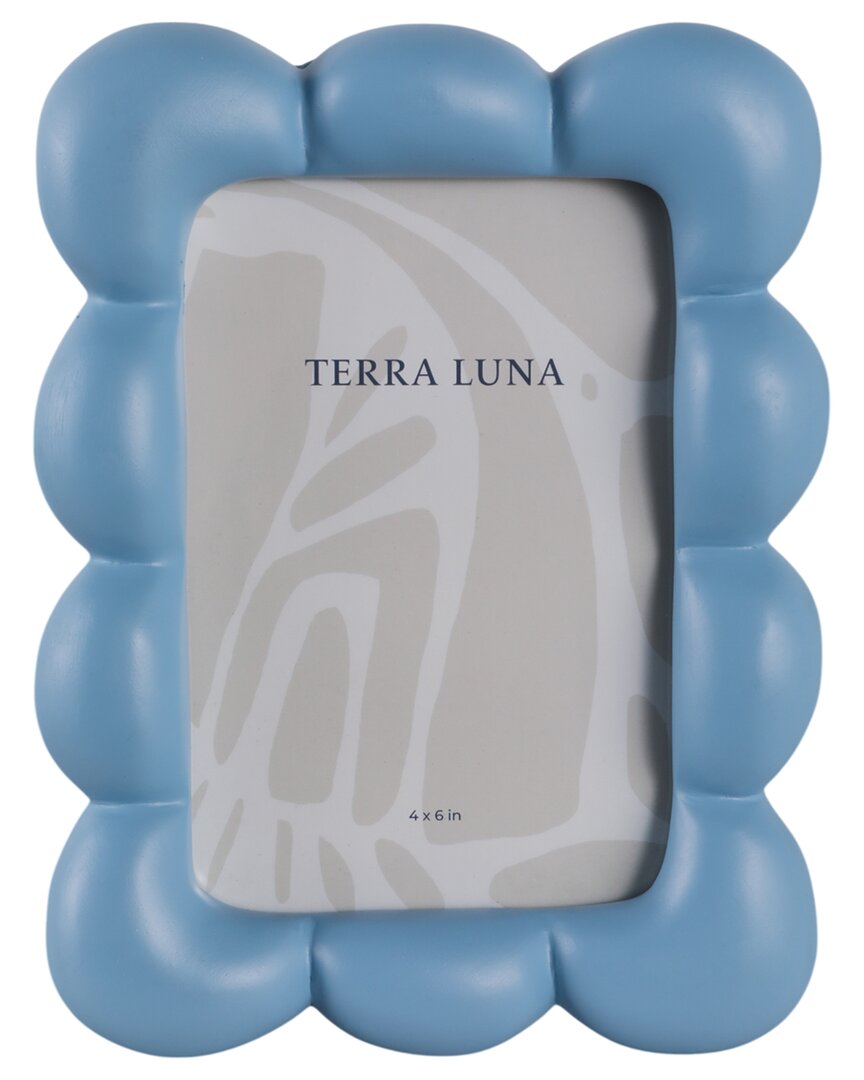 Sagebrook Home 4x6in Puffy Squiggle Photo Frame In Blue