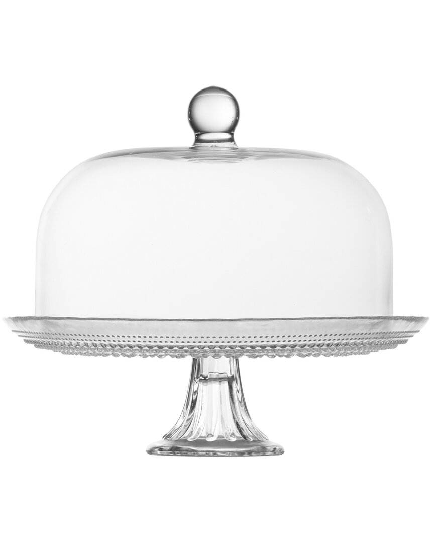 Fortessa Jupiter Pink 13" Cake Stand And Dome Set