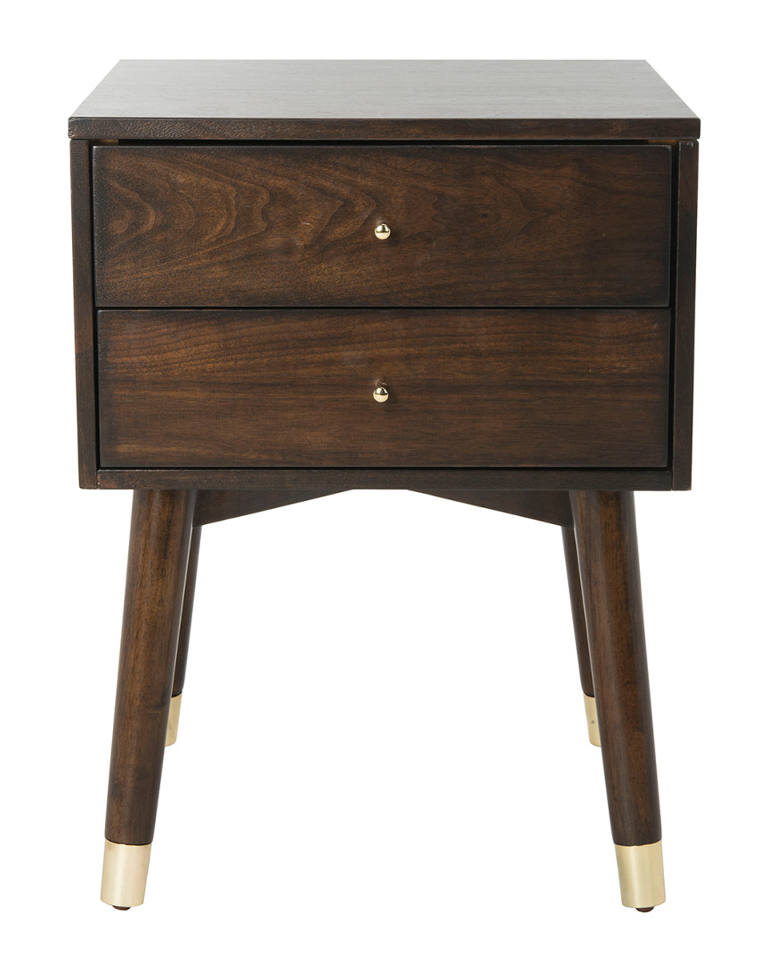 Safavieh Lyla Mid Century Retro Silver Cap Nightstand
