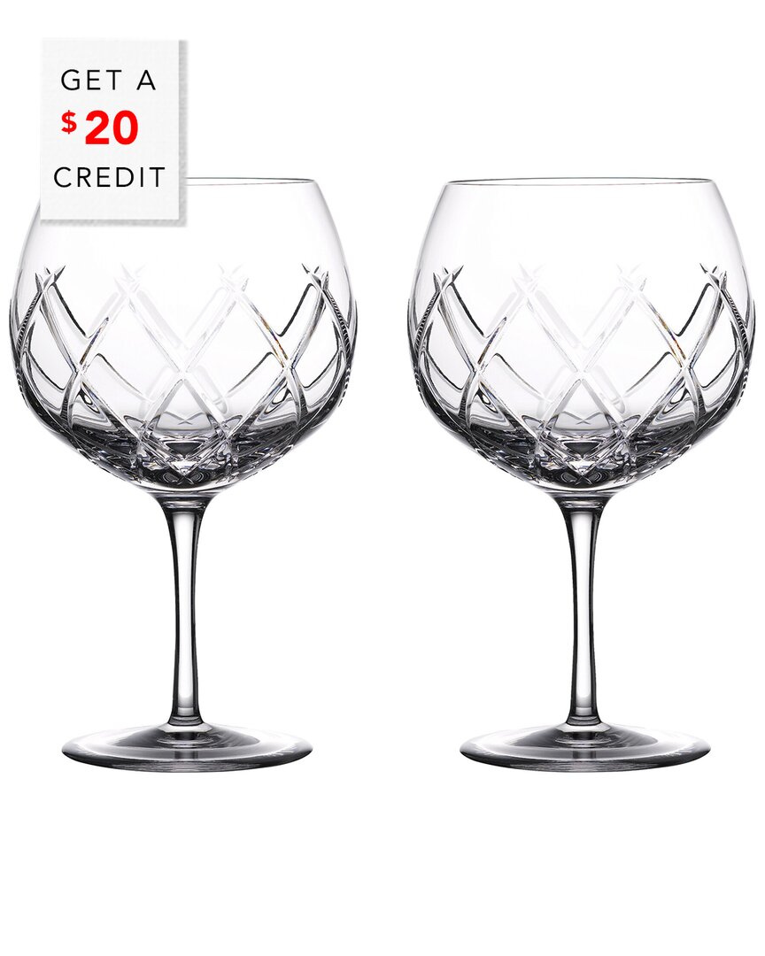 Waterford Gin Journeys Set Of 2 Balloon Glasses With $20 Credit
