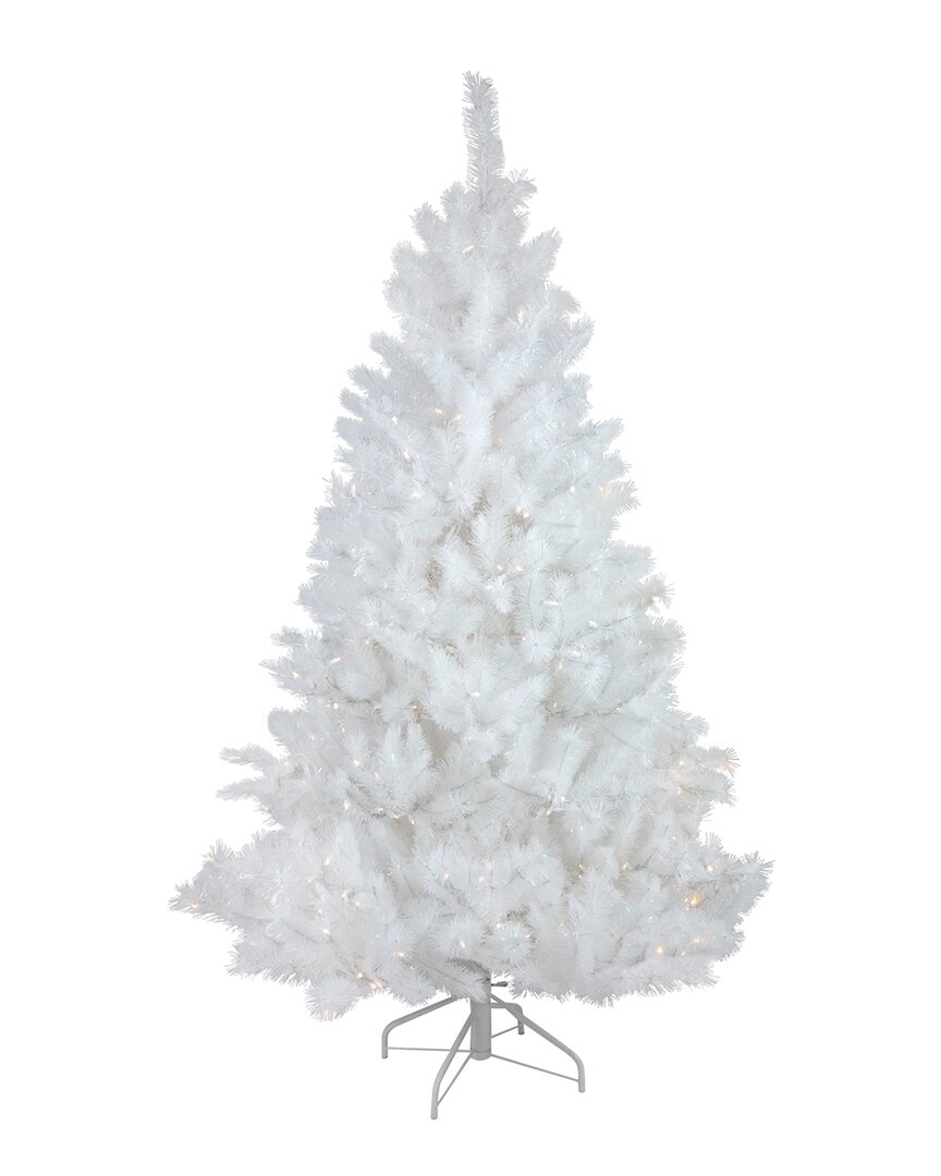 Northlight 7.5ft Pre-lit White Alaskan Pine Artificial Christmas Tree In White