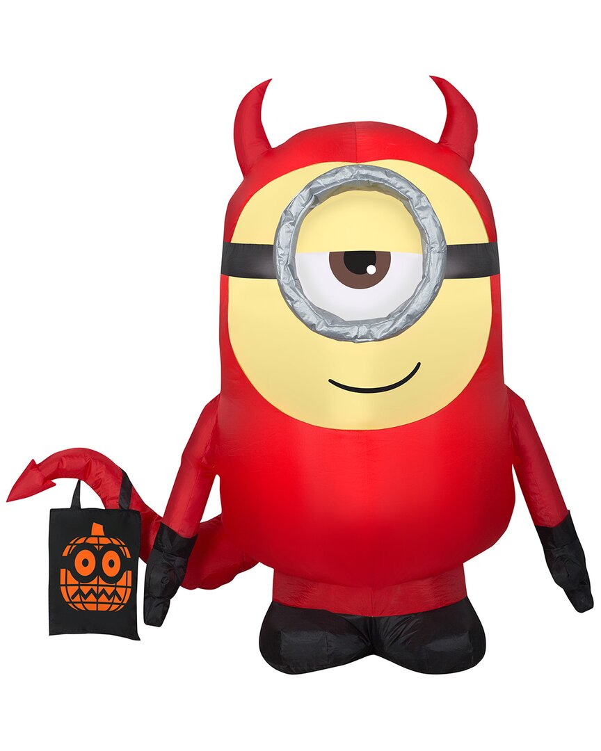 National Tree Company 42in Inflatable Halloween Minion Dave In Red