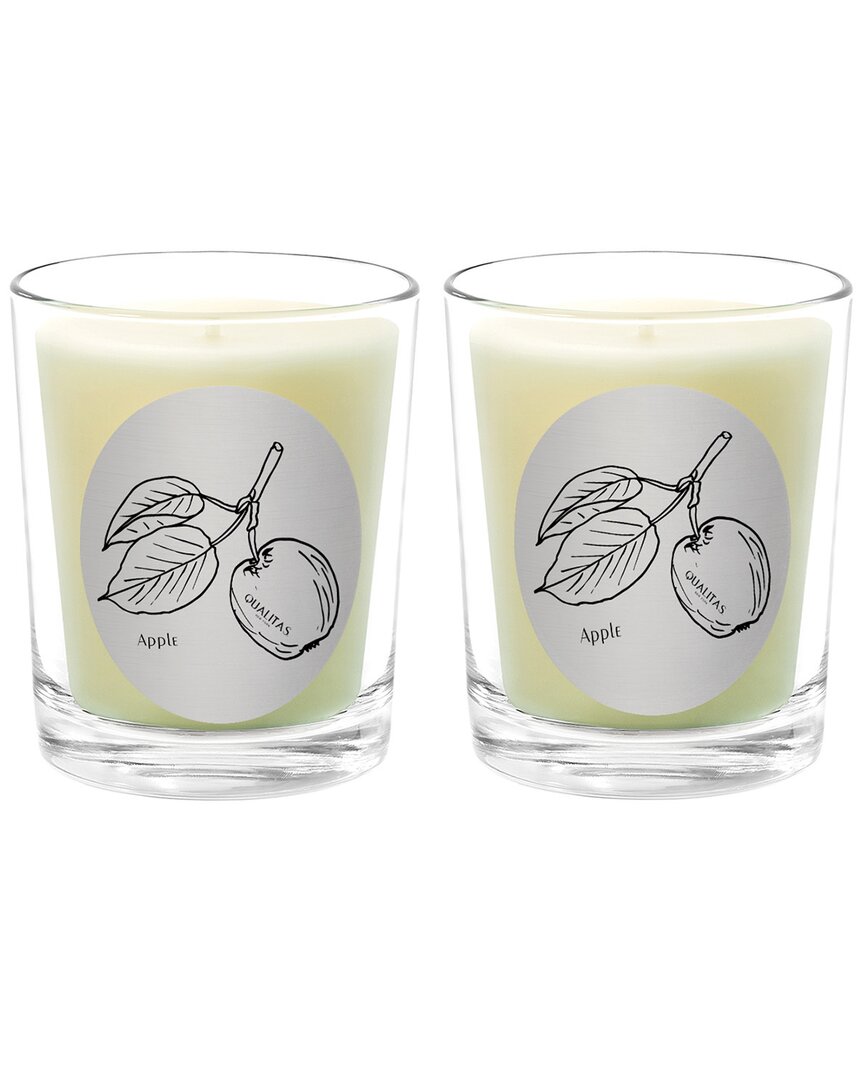 Qualitas The Apple Two Scented Beeswax Candle Set In White