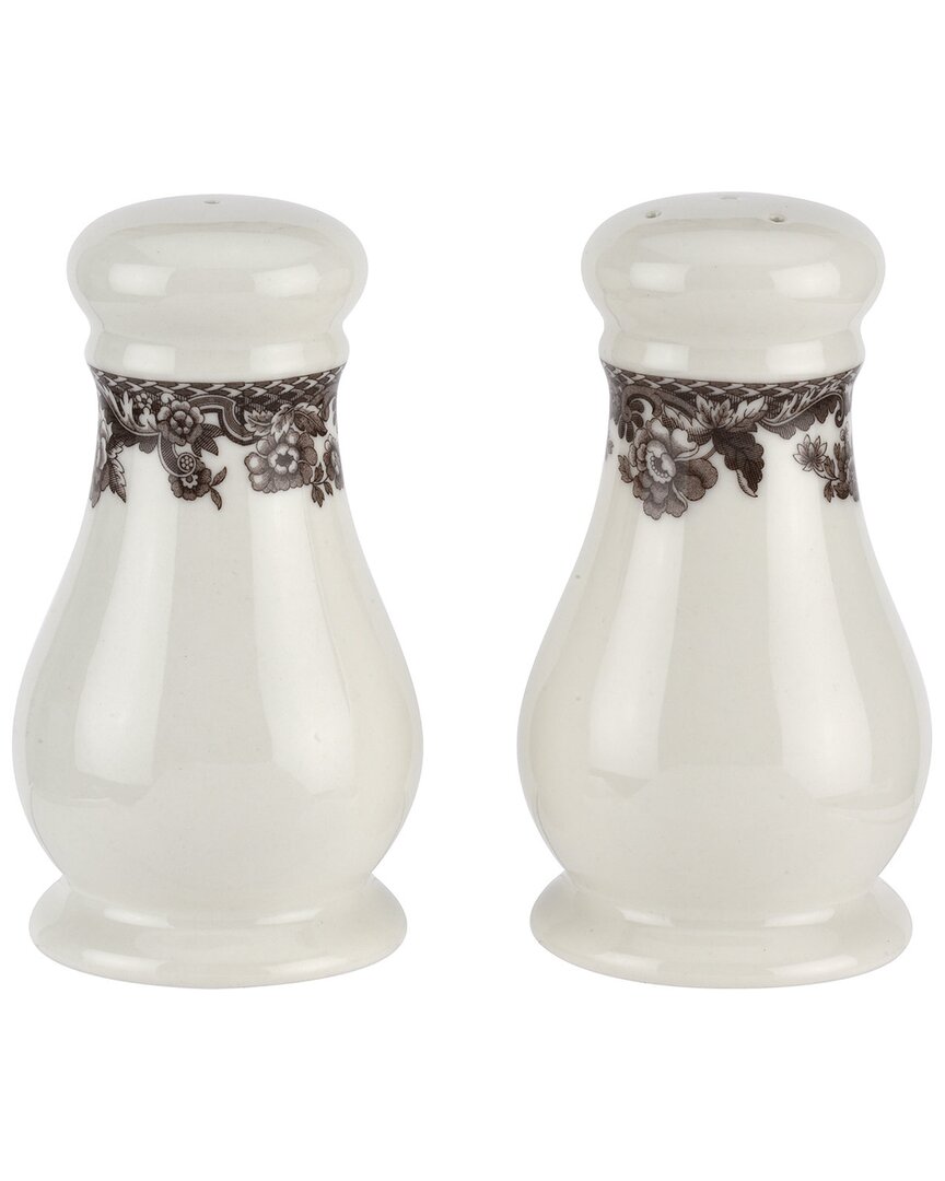 Spode Delamere Salt And Pepper In Brown