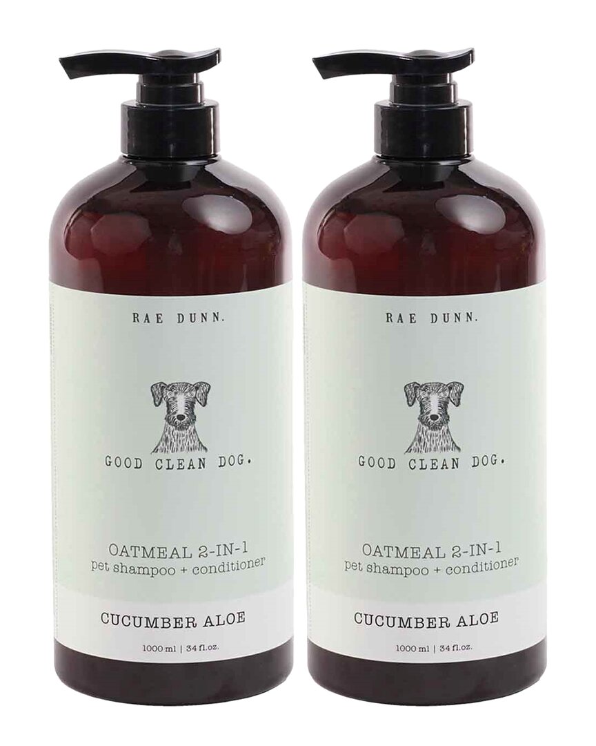 Rae Dunn Good Clean Dog. Cucumber Aloe Oatmeal 2-in-1 Pet Shampoo & Conditioner