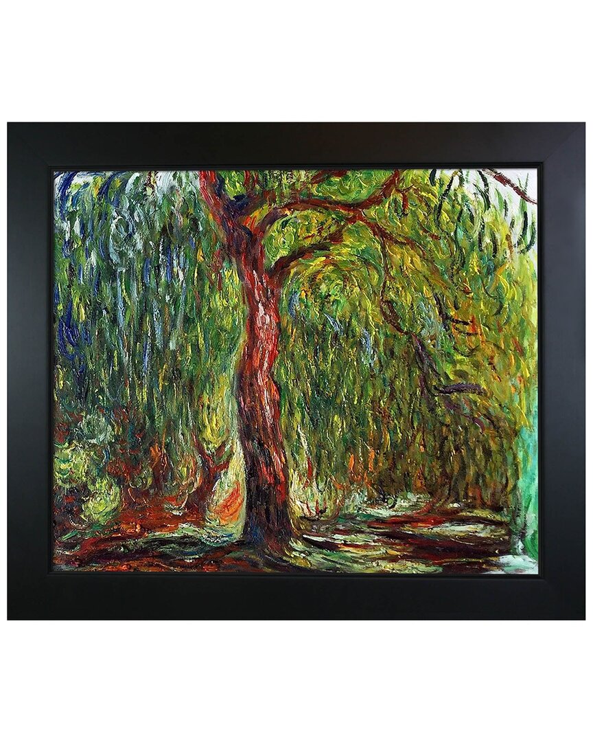 La Pastiche Weeping Willow By Claude Monet