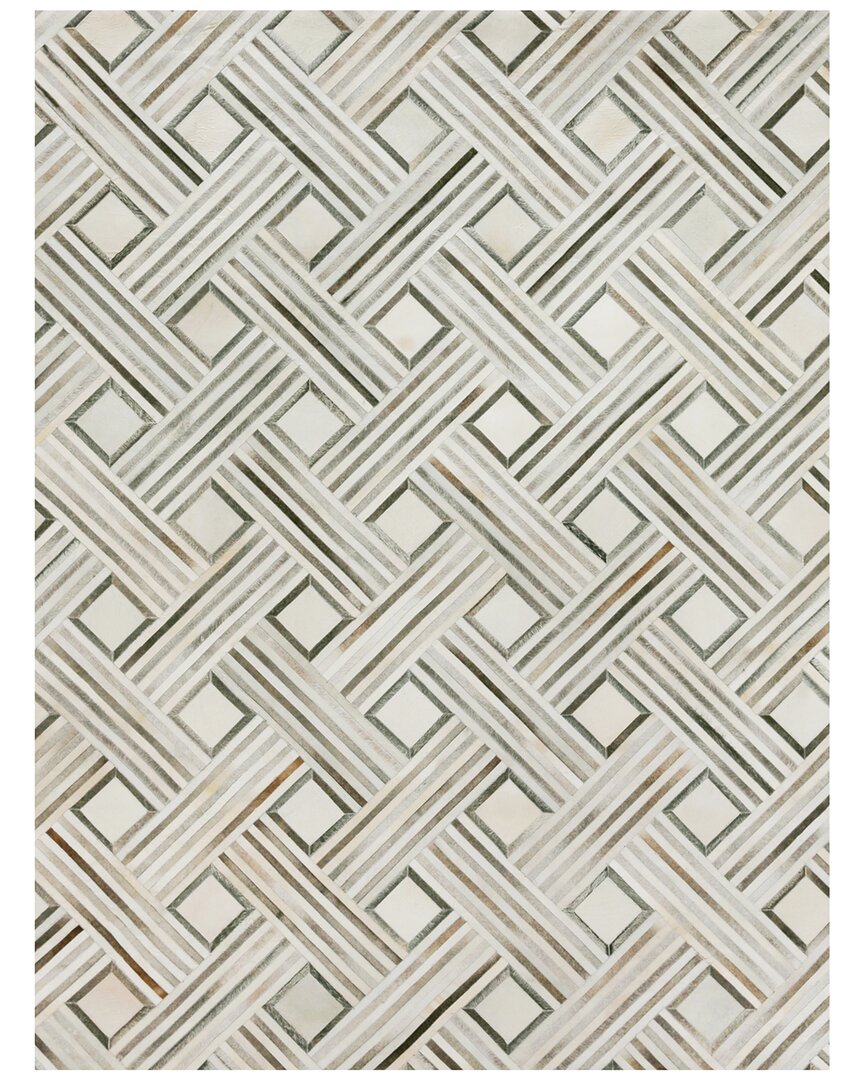 Exquisite Rugs Natural Hide Cowhide Rug In Silver