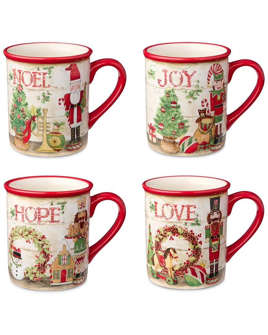 Certified International Nutcracker Parade Set Of 4 Mugs In Multi