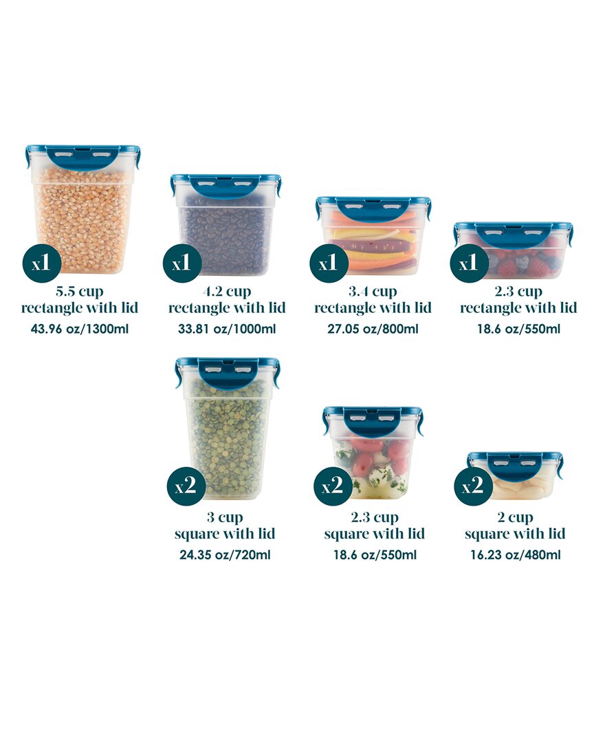 Rachael Ray Leak-proof Stacking Food Storage Container Set, 20pc In Clear