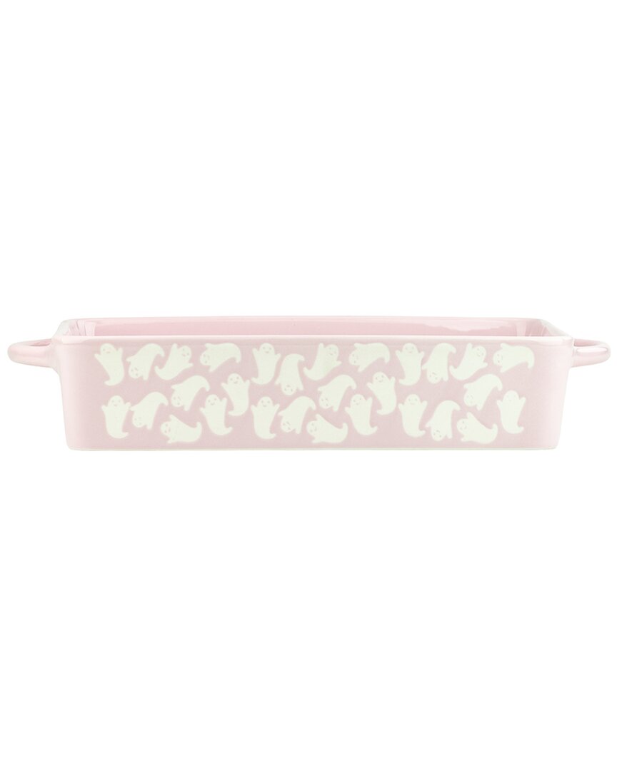 10 Strawberry Street Flying Ghost Rectangle Bakeware In Pink