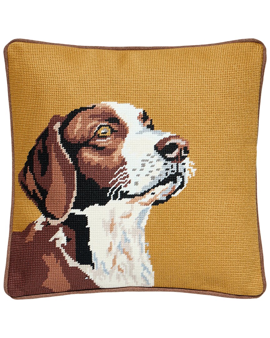 Makers Collective Camp Wandawega Hunting Dog Needlepoint Pillow