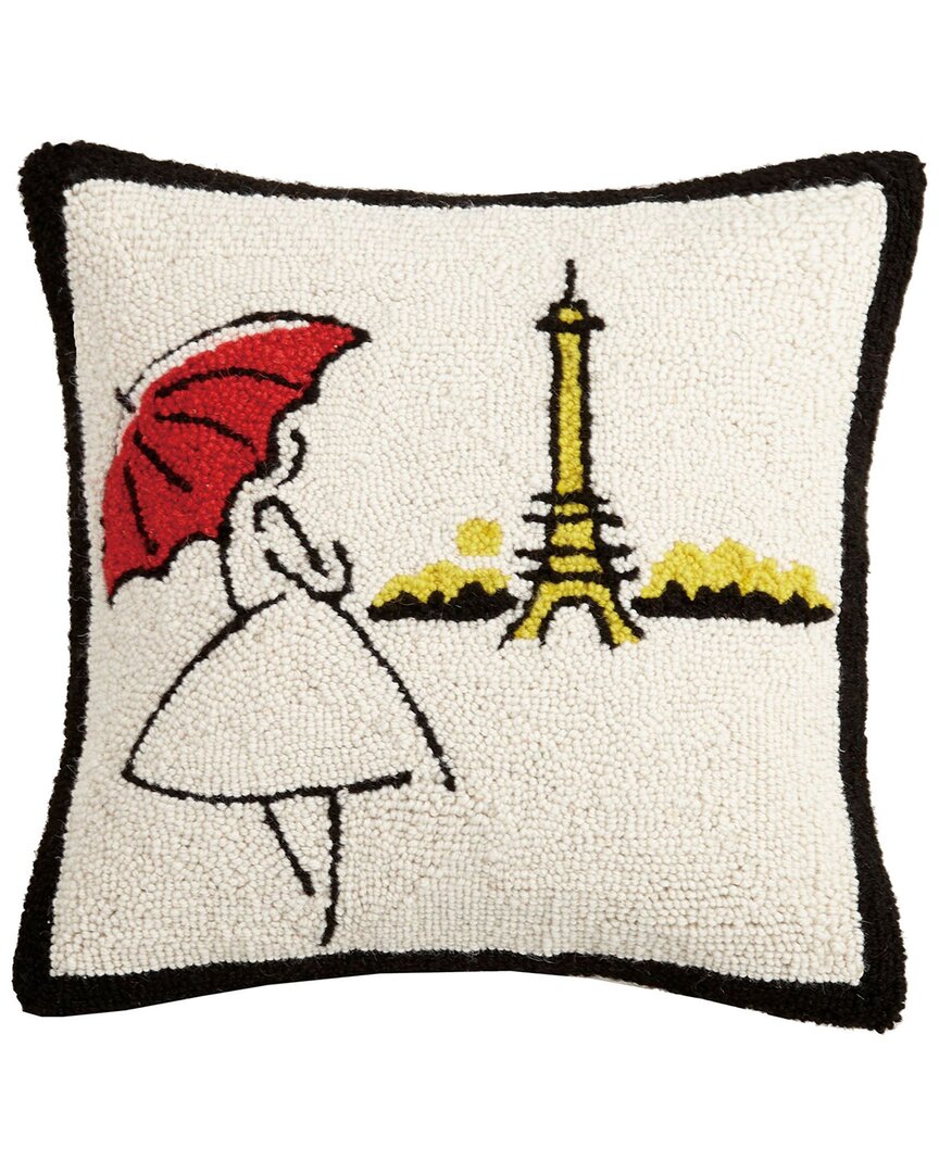 Makers Collective Red Umbrella Wool Hook Pillow