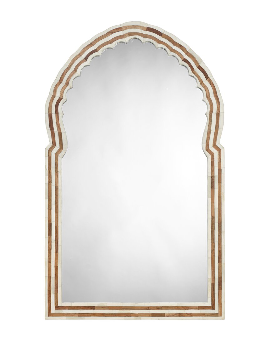 Jamie Young Bardot Large Bone & Wood Mirror