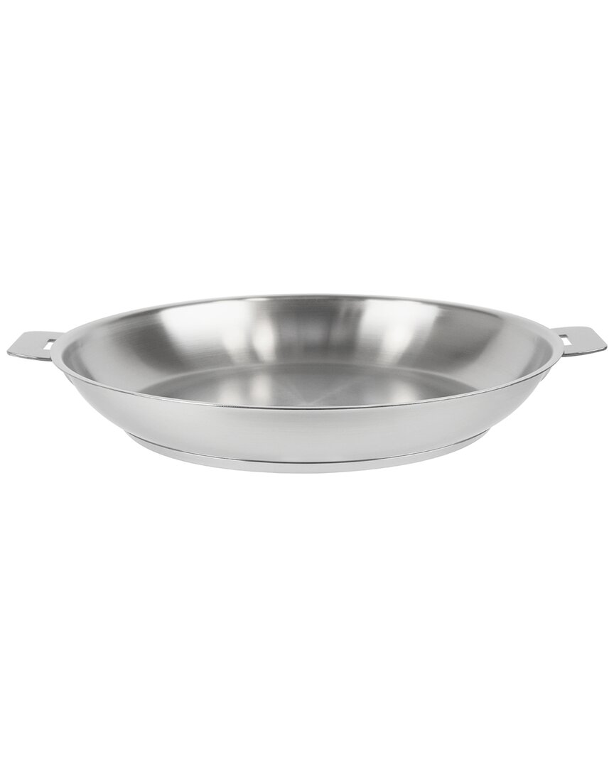 Cristel Mutine Satin 10in Fry Pan With Removable Handle Handle In Silver