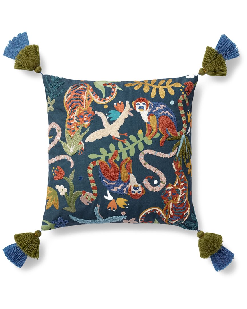Loloi Justina Blakeney X  18in X 18in Decorative Pillow In Blue