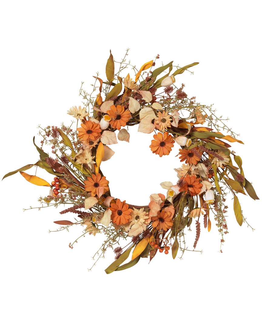 Shop Gerson International ™ 22in Diameter Harvest Wreath With Fall Flowers And Berries