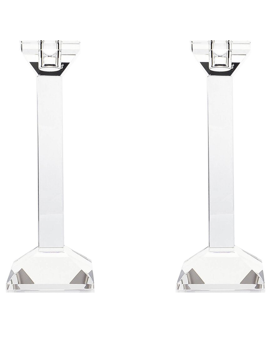 Shop Lainy Home Pair Of 9in Classy Crystal Candlesticks