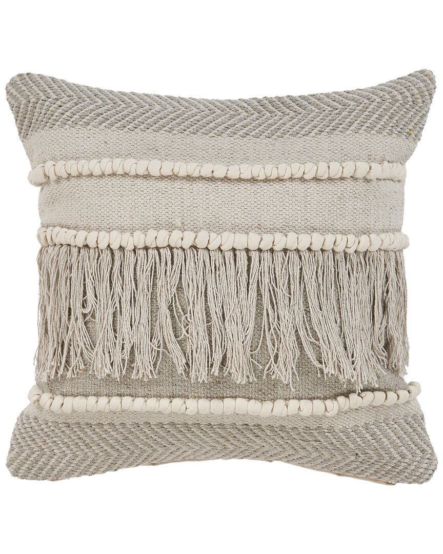 Lr Home Over Tufted Farmhouse Throw Pillow In Neutral