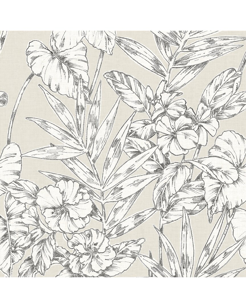 NUWALLPAPER NUWALLPAPER GREY CAYMAN PEEL & STICK WALLPAPER