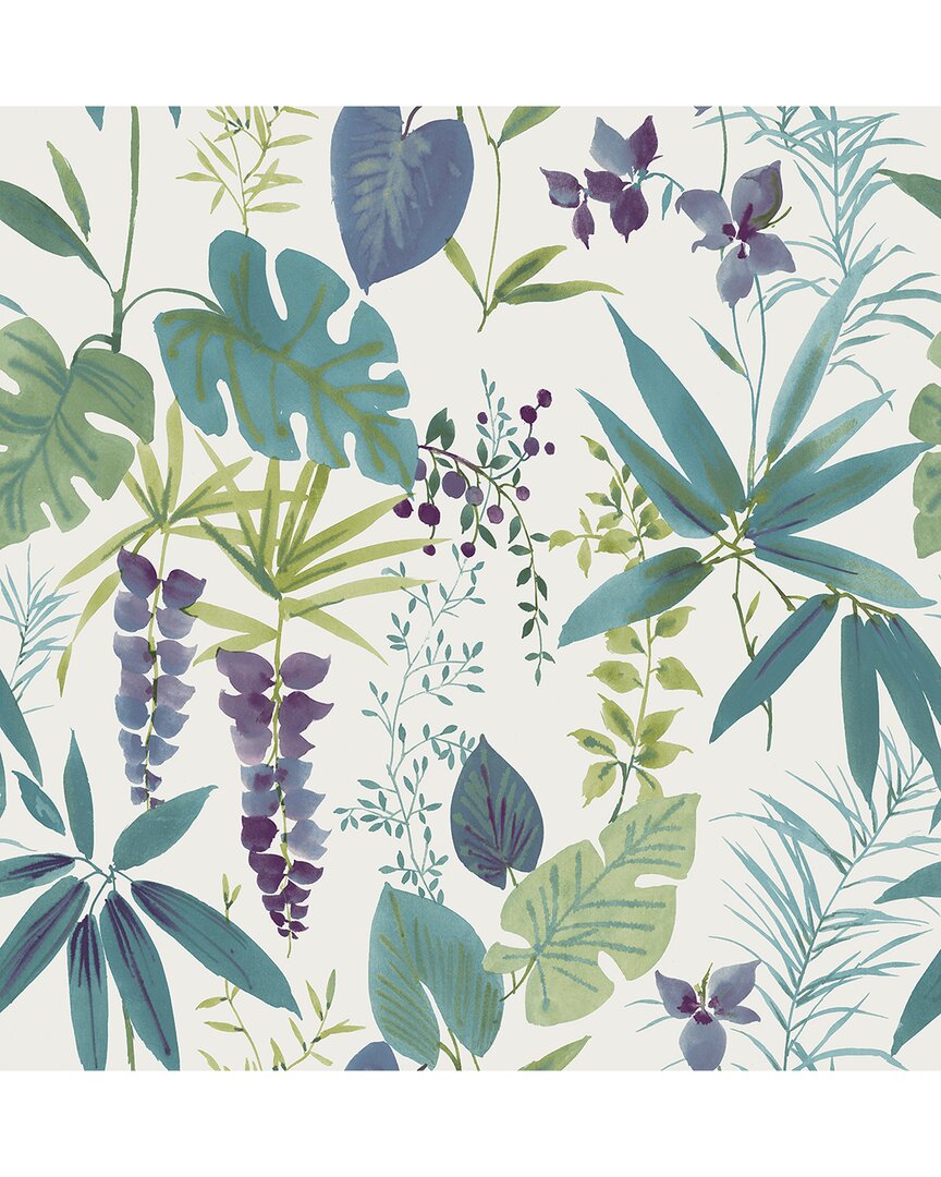 NUWALLPAPER NUWALLPAPER TEAL MALDIVES PEEL & STICK WALLPAPER