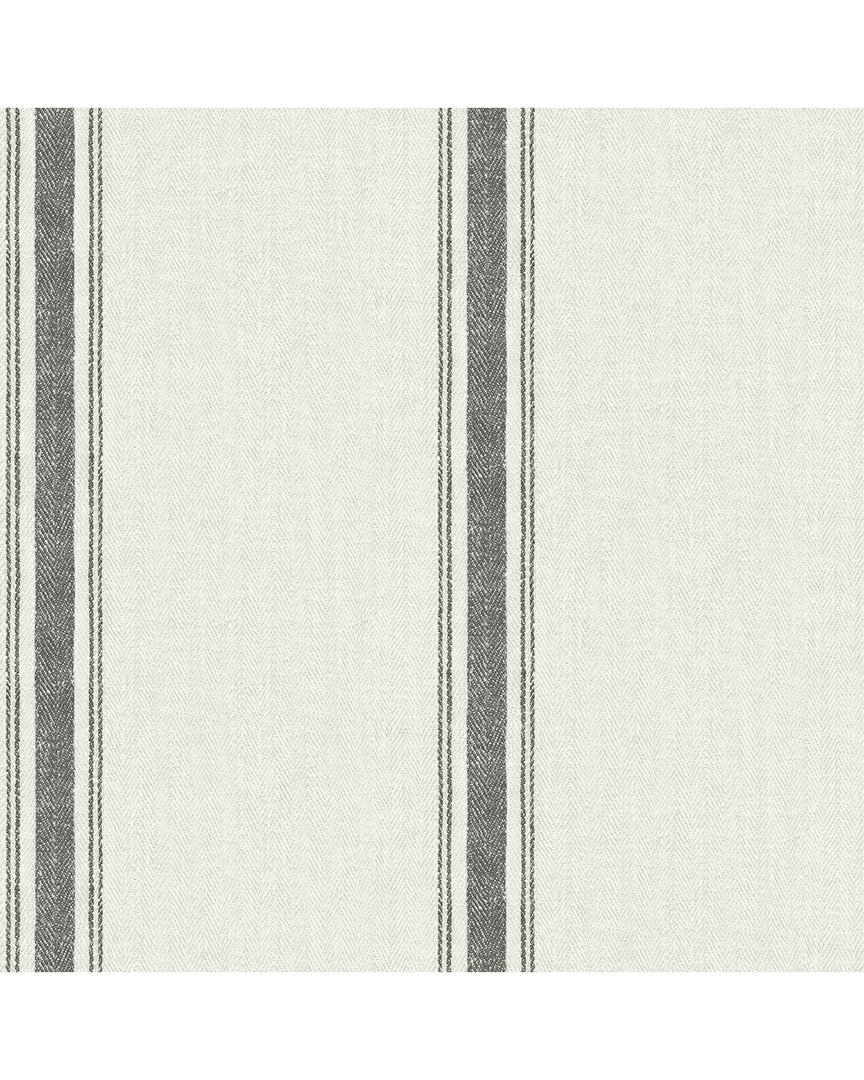 Nuwallpaper Charcoal Langston Peel & Stick Wallpaper In Grey