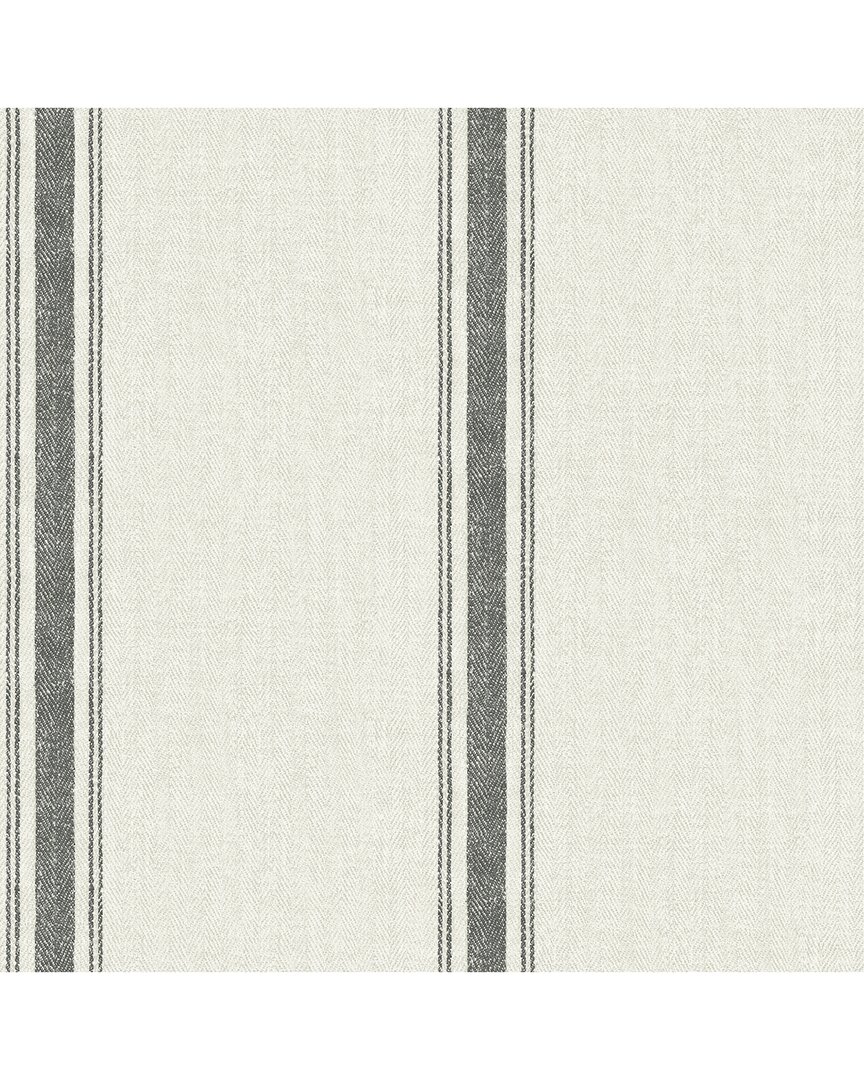 Shop Nuwallpaper Charcoal Langston Peel & Stick Wallpaper In Grey