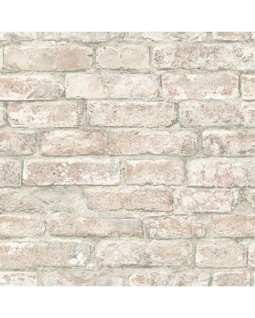 INHOME INHOME WHITE WASHED DENVER BRICK PEEL & STICK WALLPAPER