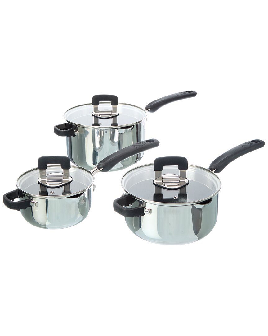 Dash Zakarian By  6pc Trupro Nonstick Stainless Steel Stacking Sauce Pan Set In Green