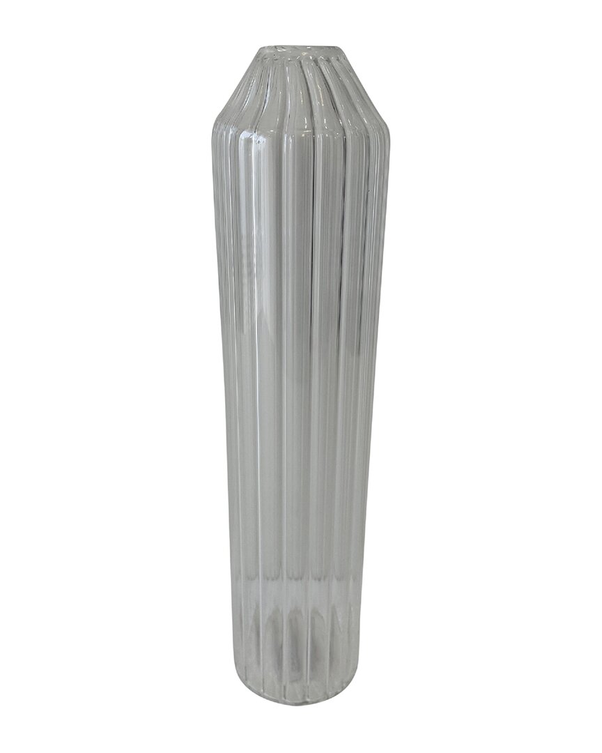 Bidkhome Decorative Clear Glass Bottle/vase In Gray
