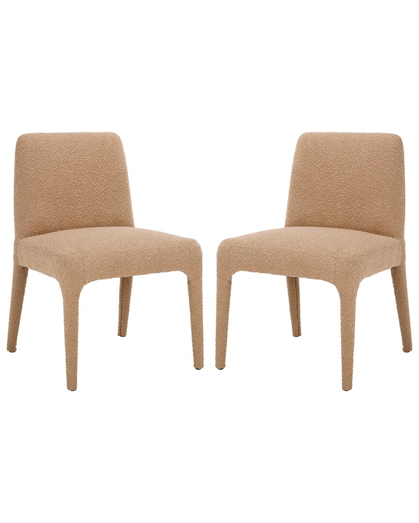 Safavieh Couture Derrick Boucle Dining Chair In Brown
