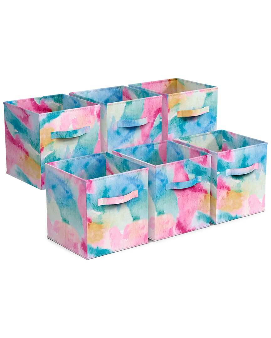 Sorbus 11in Tie-dye 6 Pack Foldable Storage Bins In Multi