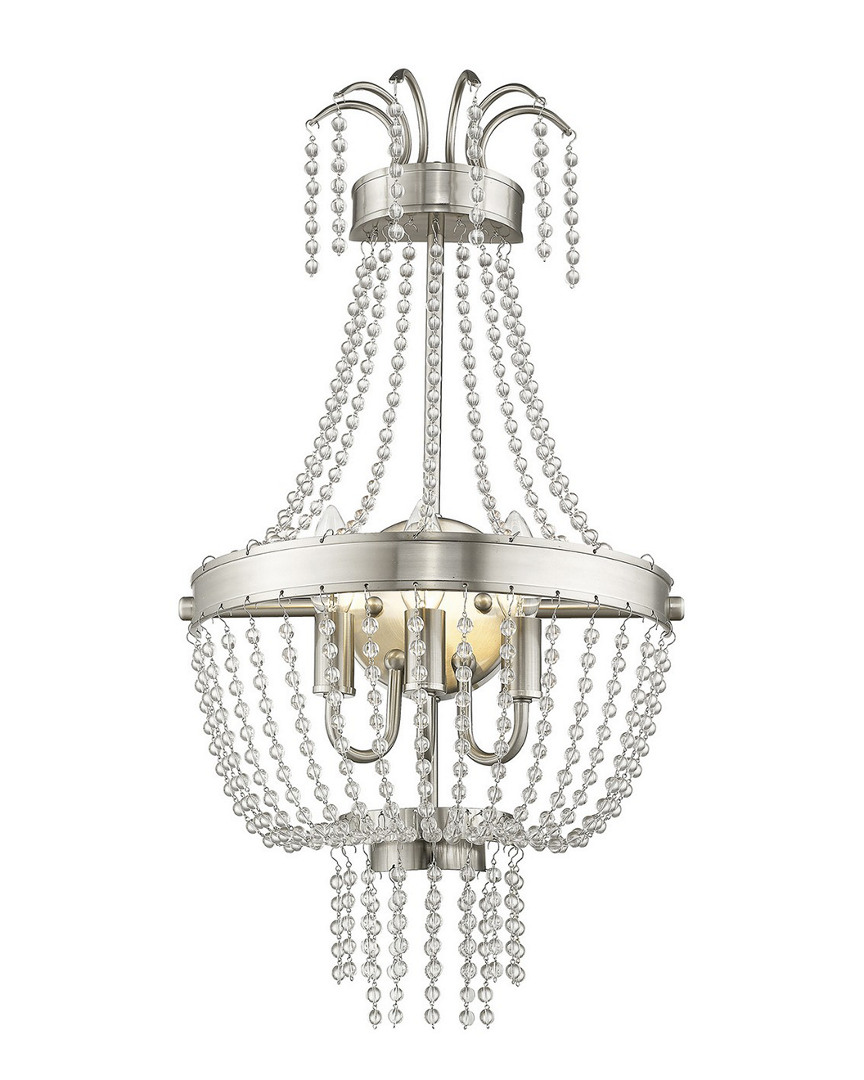 Livex Lighting Livex Valentina 3-light Brushed Nickel Wall Sconce