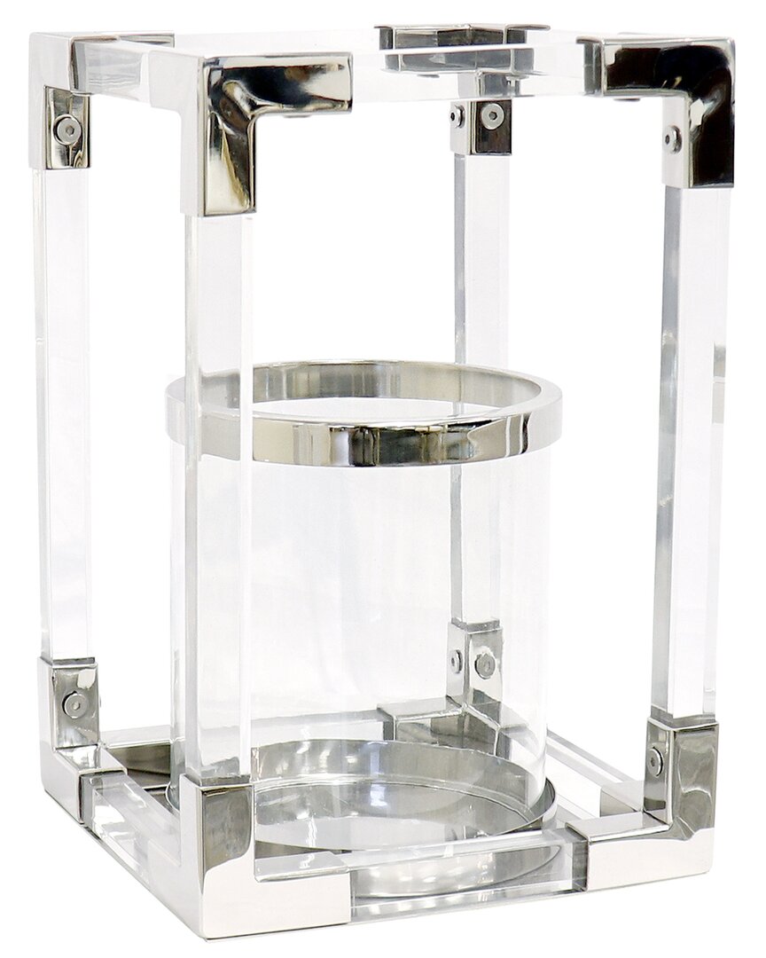 Pasargad Home Beacon Soren Lantern Clear Led Table Lamp In Transparent