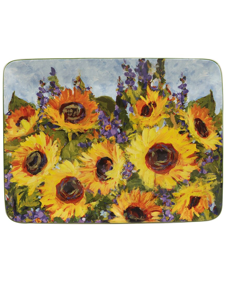 Shop Certified International Sunflower Bouquet Rectangular Platter